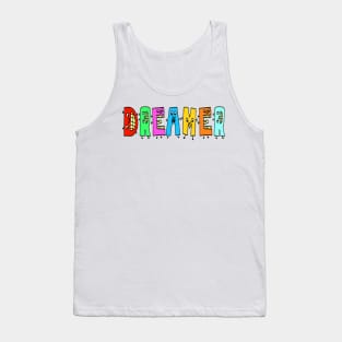 Big Cool Dreamer Cute Fun Dancing Letters Tank Top